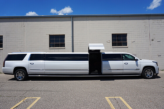 Limousine with dance pole