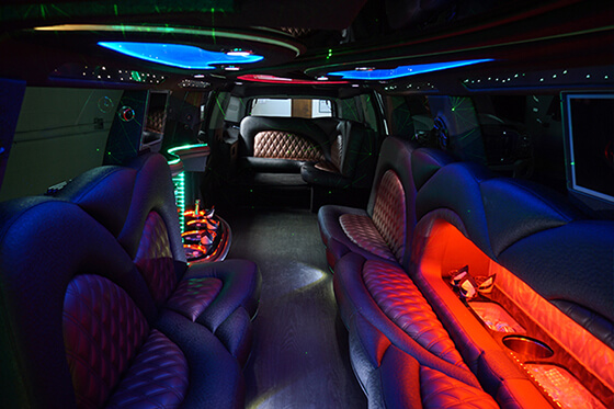 Limousine with disco floor