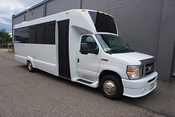 party bus with exciting lighting effects throughout