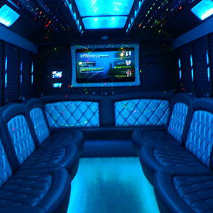 Party bus with neon ligths